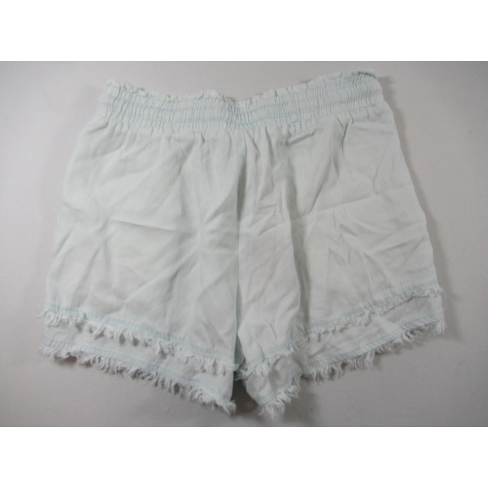 NEW Thread & Supply Tencel Lyocell Shorts Women XS Blue Raw Hem Elastic Waist - Picture 7 of 7